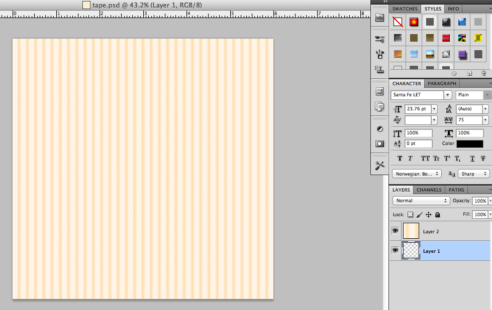 Create a Tape in for Digital Scrapbooking