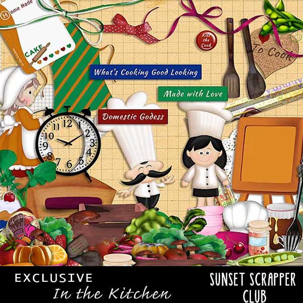 In the Kitchen Quickpage 2 Digital Scrapbooking Kits for the Perfect