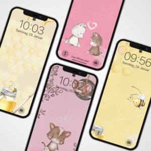 4 iPhone Wallpapers | Love & Valentines Day with Animals