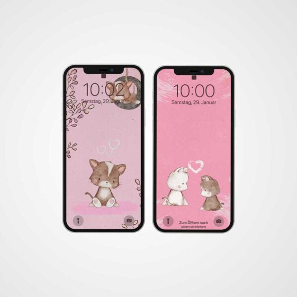 4 iPhone Wallpapers | Love & Valentines Day with Animals - Image 2