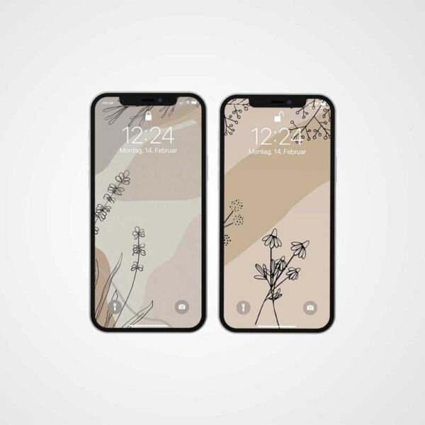 4 Boho Wildflower Wallpaper for your iPhone (Digital Download) - Image 2