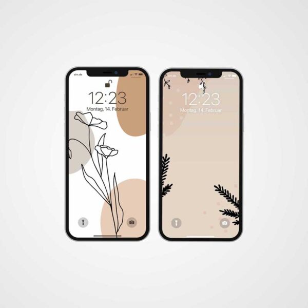4 Boho Wildflower Wallpaper for your iPhone (Digital Download) - Image 3