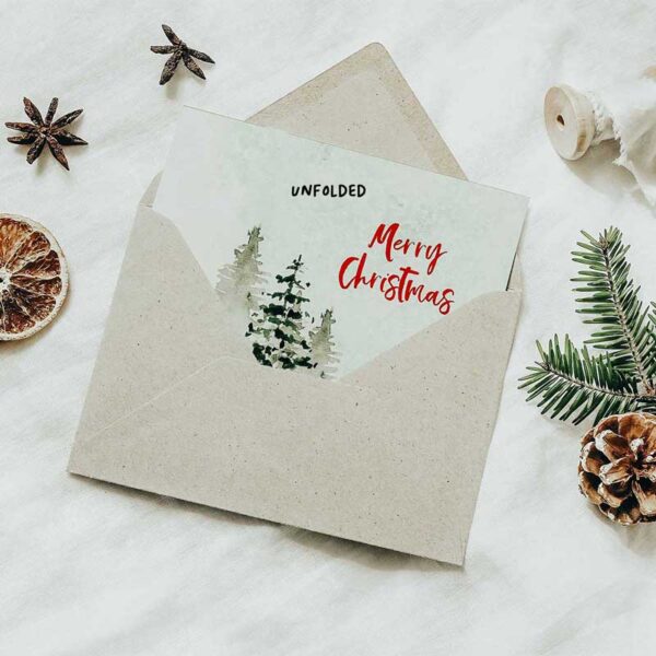 Christmas Card with Gnom in Watercolor (Digital Download) - Image 3
