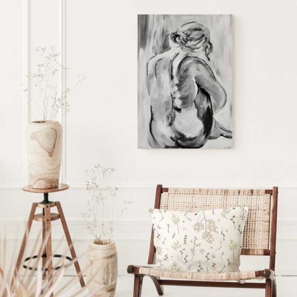 Nude Abstract Female Acrylic Painting | Art (Digital Download)
