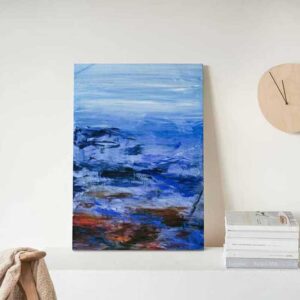 Abstract Artwork "By the Sea" Acrylic Painting (Digital Download)