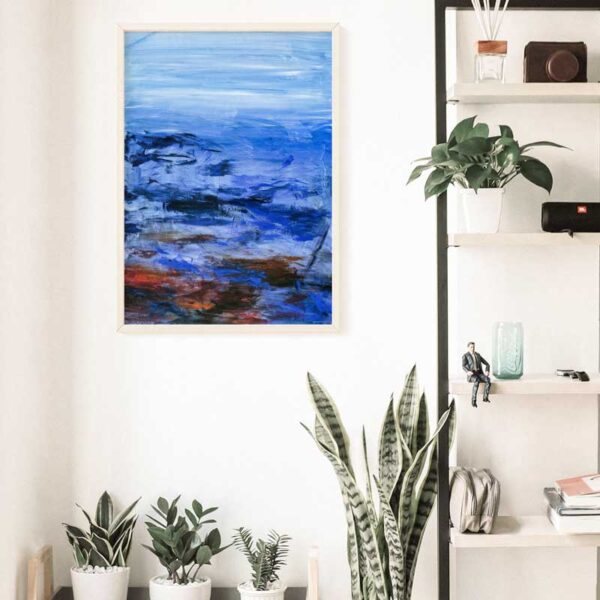 Abstract Artwork "By the Sea" Acrylic Painting (Digital Download) - Image 2