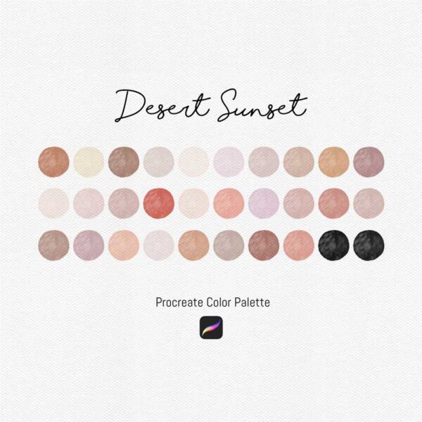 Desert Sunset Procreate Color Palettes - Image 2