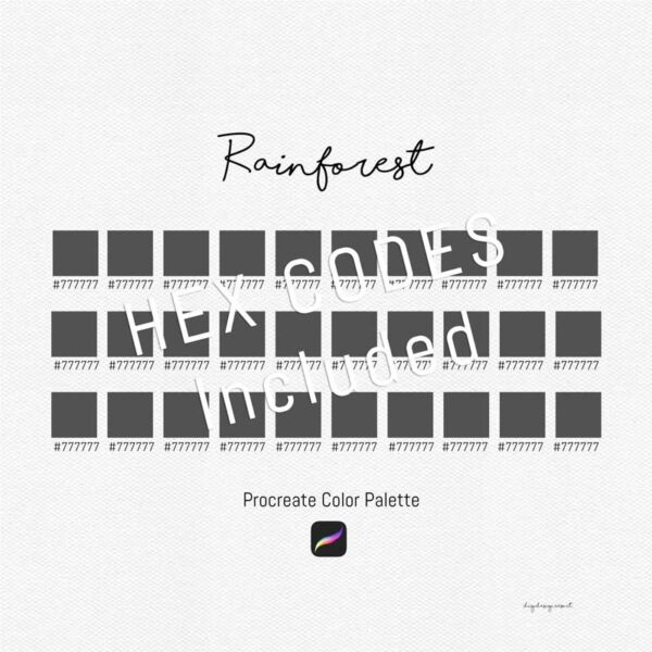 Rainforest Procreate Color Palettes - Image 3