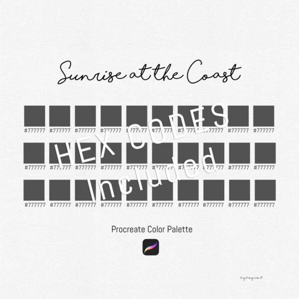 Sunrise at the Coast Procreate Color Palettes - Image 3