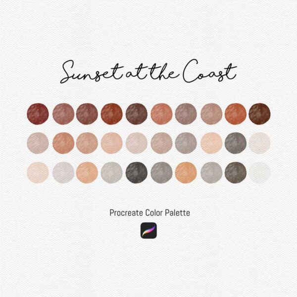 Sunset at the Coast Procreate Color Palettes - Image 2