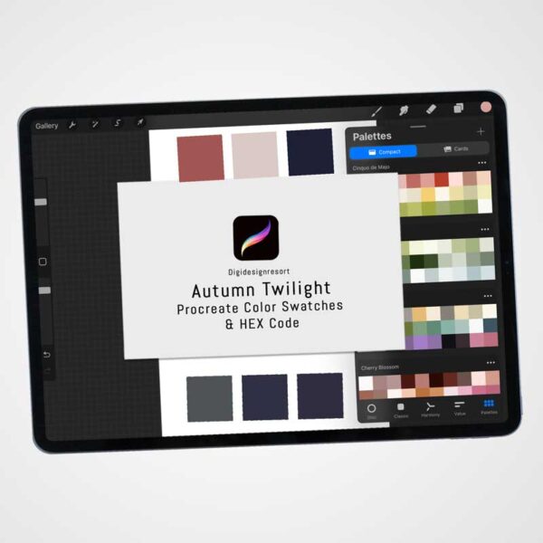 Autumn Twilight Procreate Color Palettes
