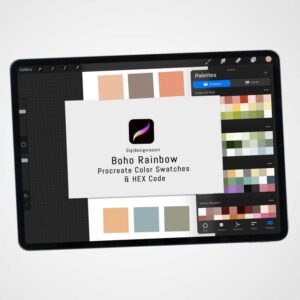 Boho Rainbow Procreate Color Palettes