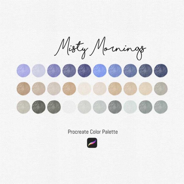 Misty Mornings Procreate Color Palettes - Image 2