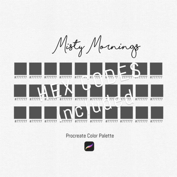 Misty Mornings Procreate Color Palettes - Image 3