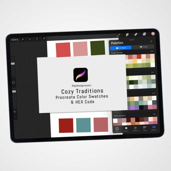Cozy Traditions Procreate Color Palettes