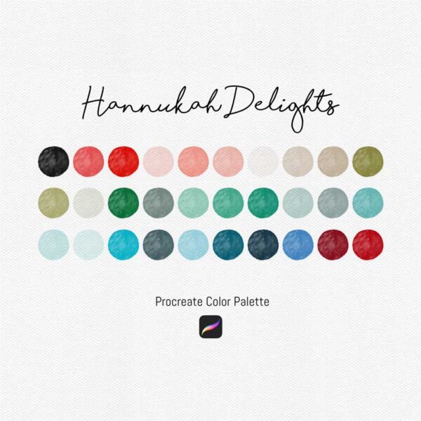 Hannukah Delights Procreate Color Palettes - Image 2