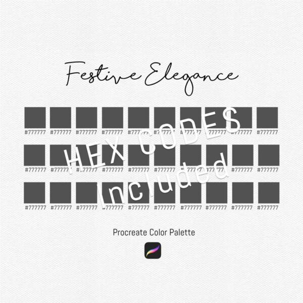 Festive Elegance Procreate Color Palettes - Image 3