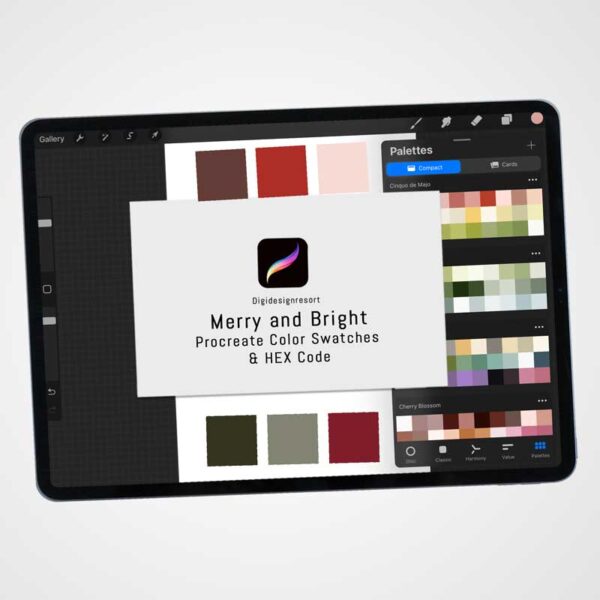 Merry and Bright Procreate Color Palettes