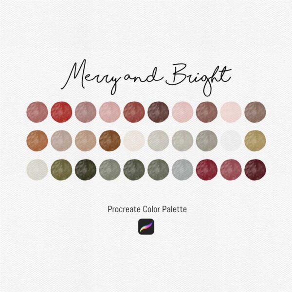 Merry and Bright Procreate Color Palettes - Image 2