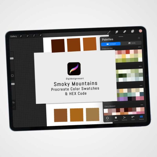 Smoky Mountains Procreate Color Palettes