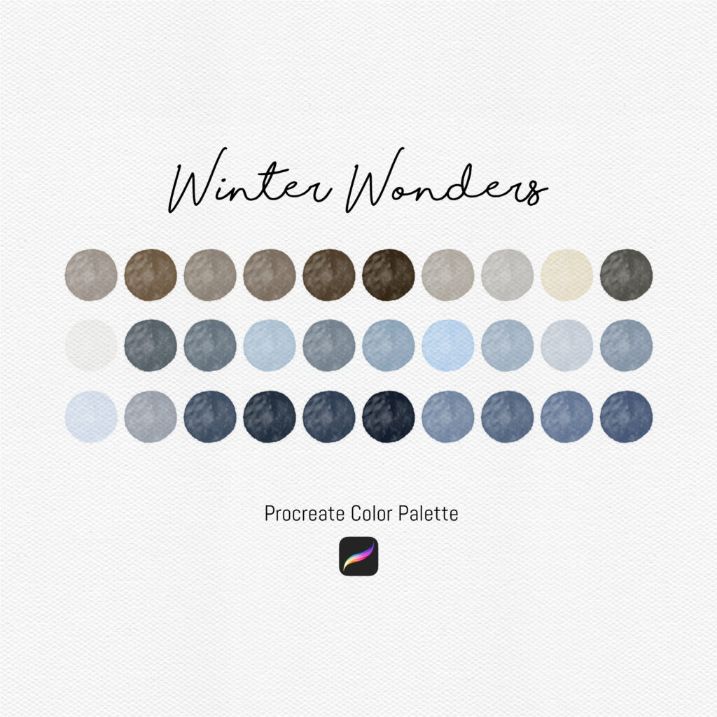 Winter Wonders Procreate Color Palettes