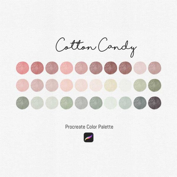 Cotton Candy Procreate Color Palettes - Image 2