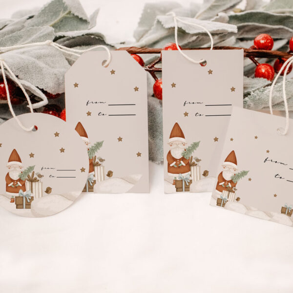 Festive Christmas Gift Tag Collection: Santa's Secret Christmas Tag