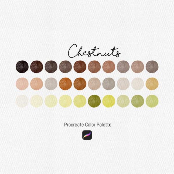 Autumn Hues: Chestnuts Procreate Palette - Image 2
