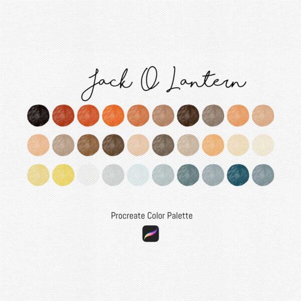 "Jack O' Lantern" Procreate Palette: Unleash the Halloween Spirit in Your Art - Image 2
