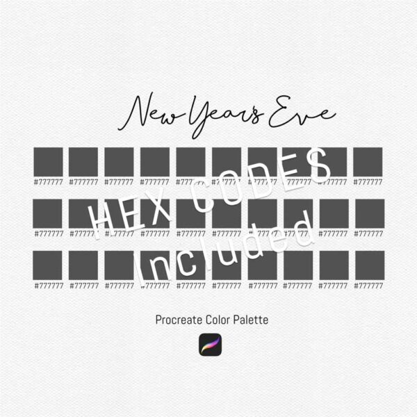 "New Year's Eve" Procreate Palette: Sparkle Your Way into Festive Art - Image 3