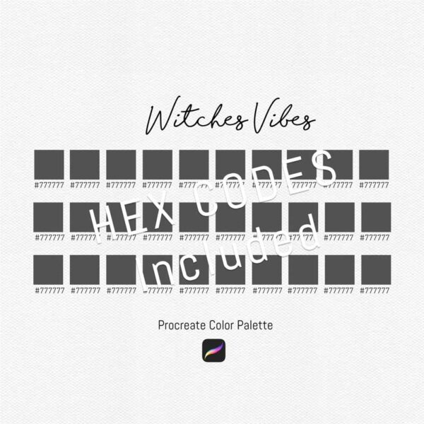 "Enchanted Shadows: Witches Vibes" - Cast a Spell with This Magical Procreate Palette - Image 3