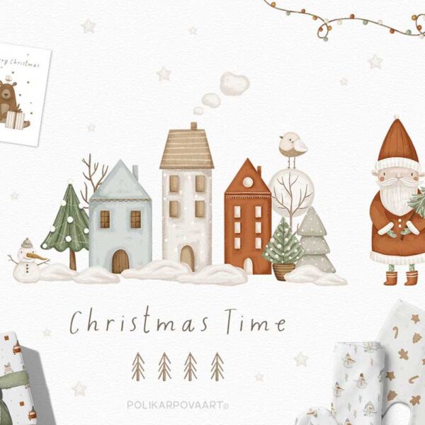 Christmas Time Kids Illustrations