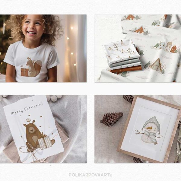 Christmas Time Kids Illustrations - Image 2
