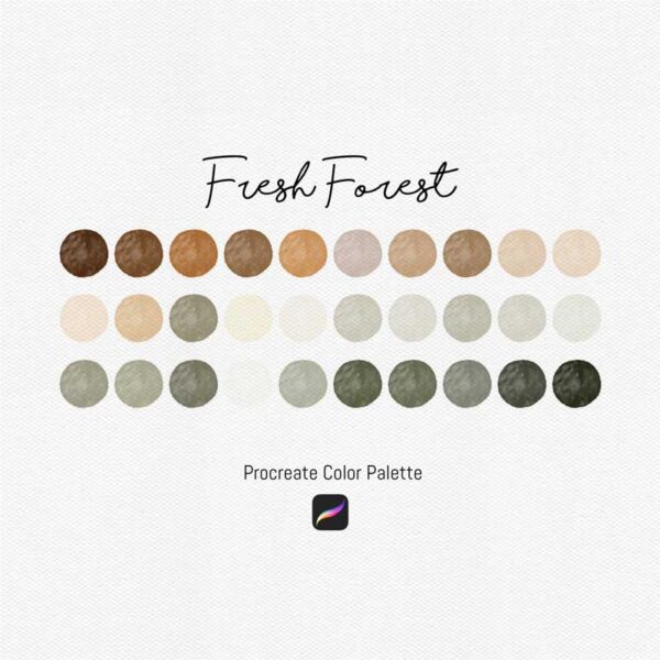 Fresh Forest - Earthy Procreate Color Palette - Image 2