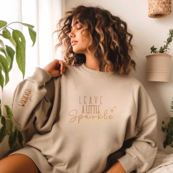 Boho-Inspired 'Leave a Little Sparkle' SVG/PNG: Motivational Self-Love Design for Shirts and Self-Care Projects - Image 4
