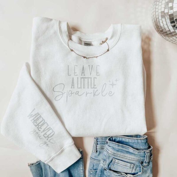 Boho-Inspired 'Leave a Little Sparkle' SVG/PNG: Motivational Self-Love Design for Shirts and Self-Care Projects - Image 3