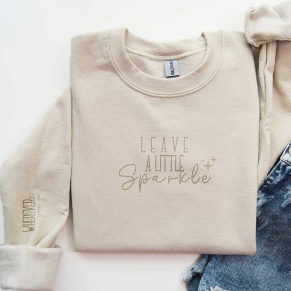 Boho-Inspired 'Leave a Little Sparkle' SVG/PNG: Motivational Self-Love Design for Shirts and Self-Care Projects - Image 2