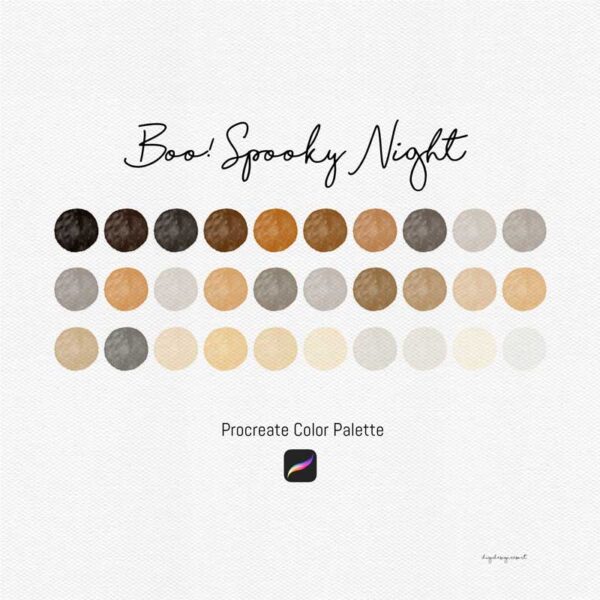 Boo! Spooky Night: Procreate Color Palette for Halloween - Image 2