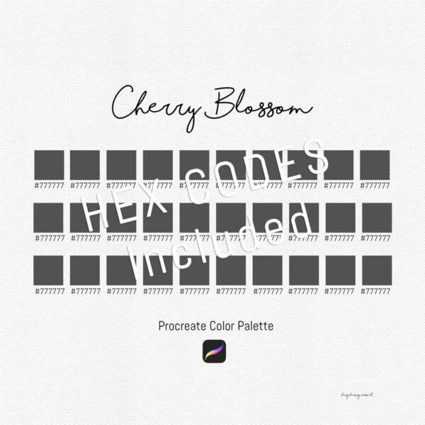 Cherry Blossoms: Procreate Color Palette for Spring & Easter - Image 3