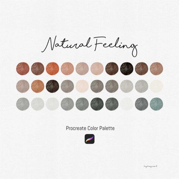 Natural Feeling: A Masculine Procreate Color Palette for All Seasons - Image 2