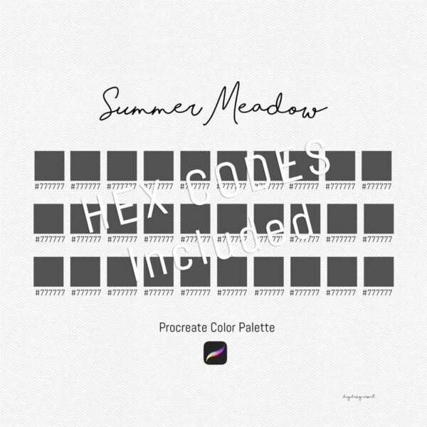 Summer Meadow: A Versatile Procreate Color Palette for Every Occasion - Image 3