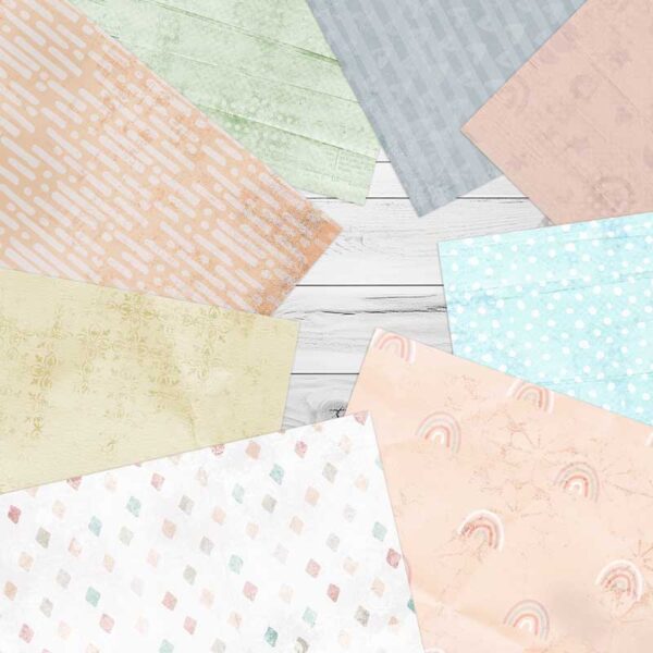Soft Boho Style Craft Papers: 10 Digital Papers for Creative Projects - Image 2