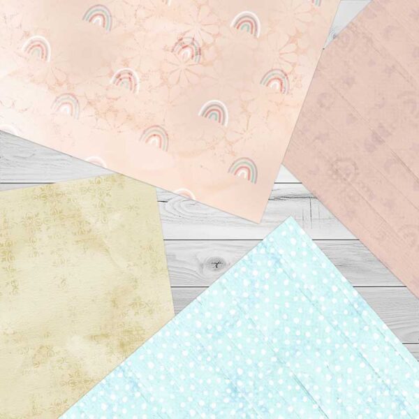Soft Boho Style Craft Papers: 10 Digital Papers for Creative Projects - Image 4