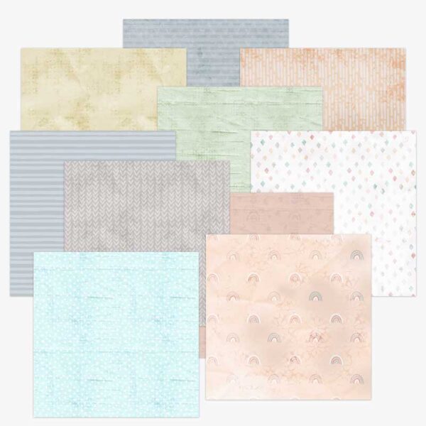 Soft Boho Style Craft Papers: 10 Digital Papers for Creative Projects