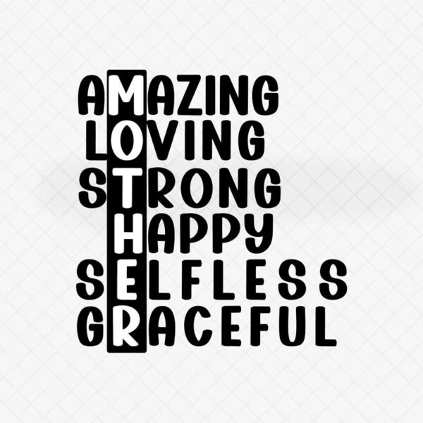 Motherhood Highlighted: Unique Word Collage SVG File
