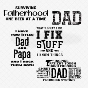 Father's Day SVG File Set: Celebrate Dad with Unique DIY Crafts
