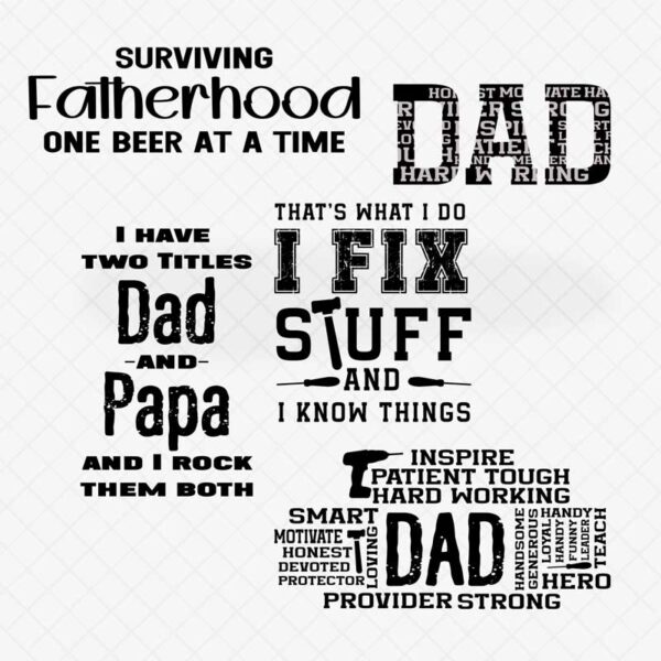 Father's Day SVG File Set: Celebrate Dad with Unique DIY Crafts