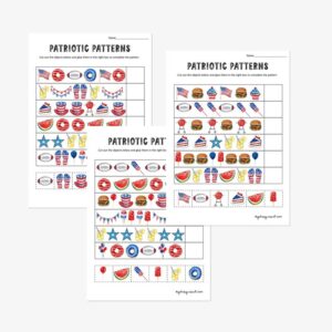 Patriotic Patterns Printable Games