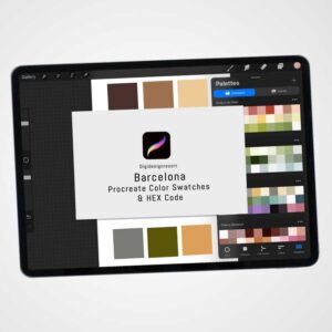 Barcelona Summer Color Palette for Procreate and other Graphic Design Programs