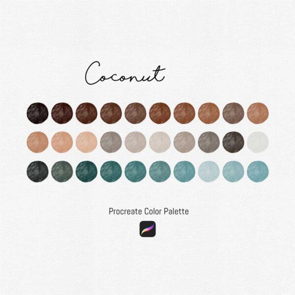 Coconut Color Palette Stylish Shades for Digital Art and Design - Image 2